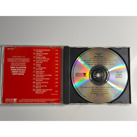 The Best of British Rock CD Eric Clapton, Jimmy Page, Jeff Beck,John Mayall 1990 - Picture 4 of 7